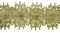 Belagio Venice Lace, 5" Wide, Dimensional Flower Design, 15-Yard Bolt, Gold